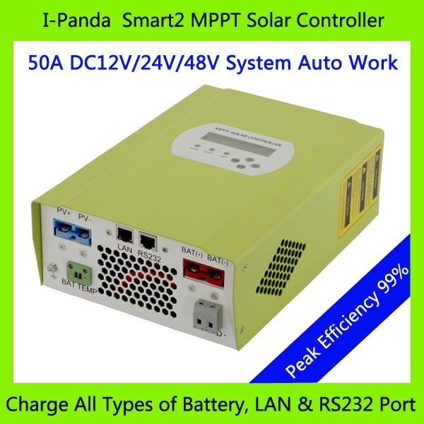 2Years Warranty 48V 50A SMART2 MPPT solar controller, 50A Solar panel battery ch 5