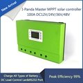 LCD 48V 100A mppt solar controller 12V 24V 36V 48V 100A PV regulator charge Seal 4