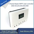 LCD 100A mppt solar charge controller 12V 24V 36V 48V 100A PV regulator  charge 