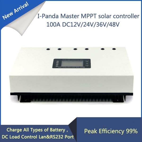 LCD 100A mppt solar charge controller 12V 24V 36V 48V 100A PV regulator  charge  4