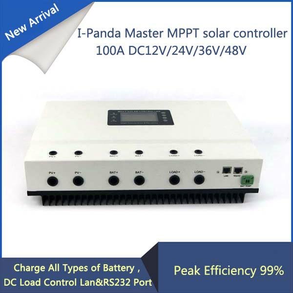 LCD 100A mppt solar charge controller 12V 24V 36V 48V 100A PV regulator  charge  5