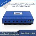 LCD 48V 100A mppt solar controller 12V 24V 36V 48V 100A PV regulator charge Seal 2