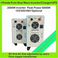 Homeuse supermarket removable 2000W pure sine DC inverter DC12V/24V/48V to AC in 4