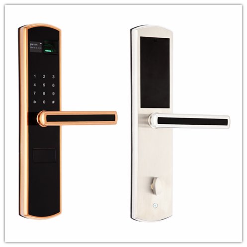 2016 Design Electronic Fingerprint Password Hotel Digital Door Handle LocK 2
