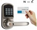 Apartment key card lock with password keypad  1
