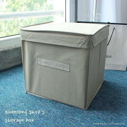 Foldable Nonwoven Fabric 31*31*31cm Storage Box with cover 3