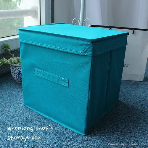 Foldable Nonwoven Fabric 31*31*31cm Storage Box with cover 2