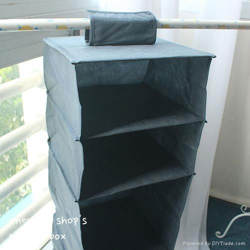 4 section non-woven hanging storage organizer 3