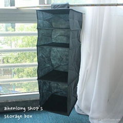 4 section non-woven hanging storage organizer