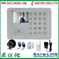 Intelligent home security gsm alarm system TFT display& touch keypa