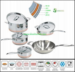 5Ply New design italian cookware set