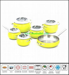 12Pcs Stainless steel apple cookware set Sc873