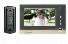 Apartment wired 7 inch color video door phone intercom system