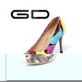 Colorful style high heel point toe lady high heel shoes 2