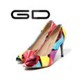 Colorful style high heel point toe lady high heel shoes 3