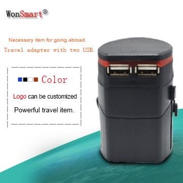 High quality promotional gift, travel plug with charger