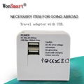 Manufacturer international dual USB travel adapter plug and socket