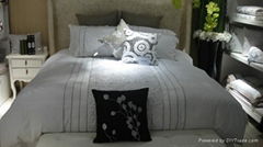 100% Cotton Embroidery Design Duvet Cover Set