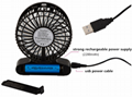 Handfan  usb mini battery Operated rechargeable fan with led light 2