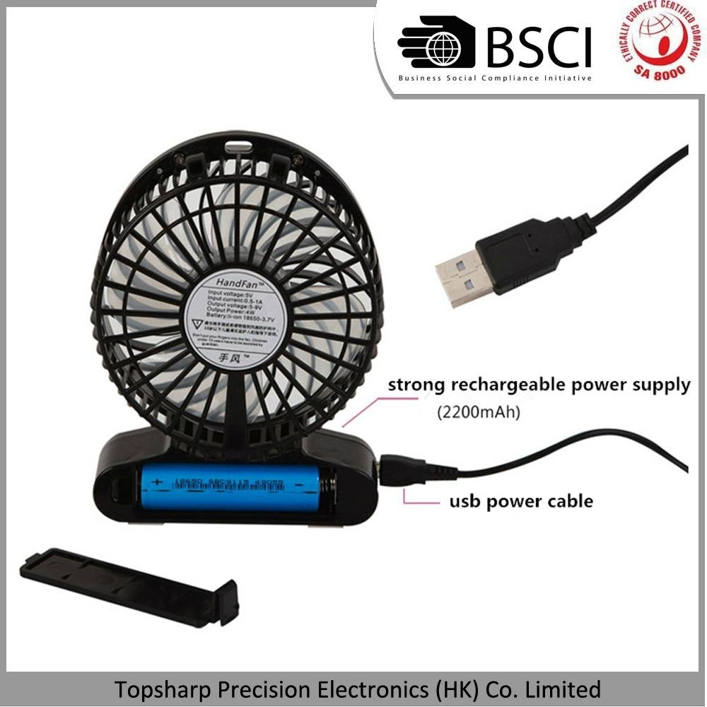 Handfan usb mini portable rechargeable fan with led light  5