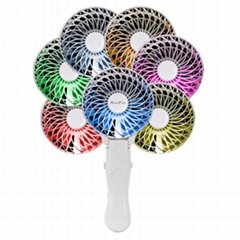 HandFan handy usb power bank charge color led mini fan