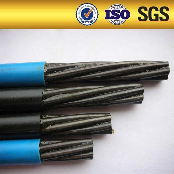 Metal Construction Material 15.24mm PE Coated Grease Unbonded Steel Strand