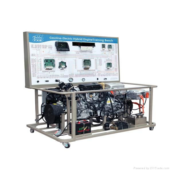 Gasoline-electric hybrid engine training bench