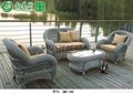 Pure hand-made woven outdoor garden hotel imitation rattan cane weaves the sofa 3