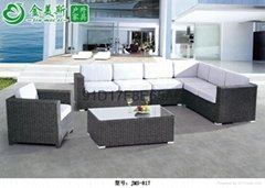 2015 rattan furniture products Woven rattan sofa