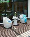 Woven rattan balcony chairs and tables 3 piece of furniture