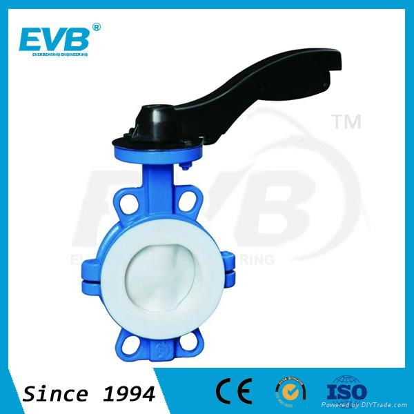 PTFE Lined Wafer Butterfly Valve ANSI 2