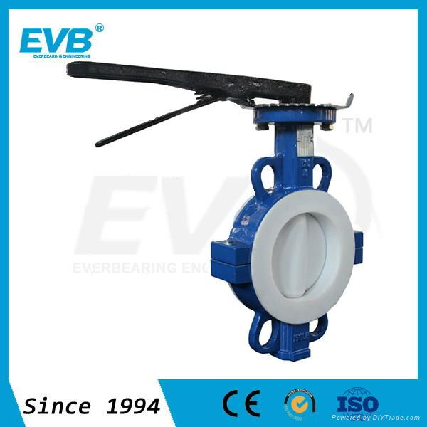 PTFE Lined Wafer Butterfly Valve ANSI 3