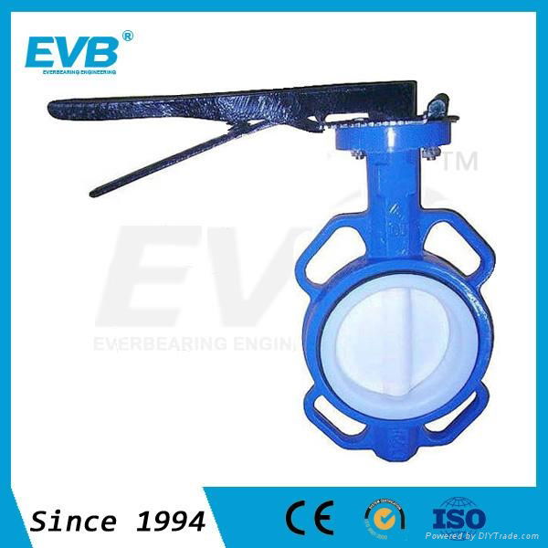 PTFE Lined Wafer Butterfly Valve ANSI 5