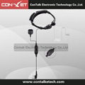 Flexible Throat Mic Microphone Covert Acoustic Tube Earpiece Headset Finger PTT