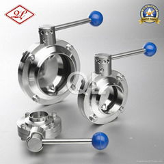 304/316L Sanitary Stainless Steel Weld Butterfly Valve