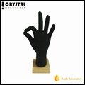soft mannequin hand with wooden base for glove display