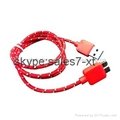 Round nylon USB cable for Samsung Note3 1