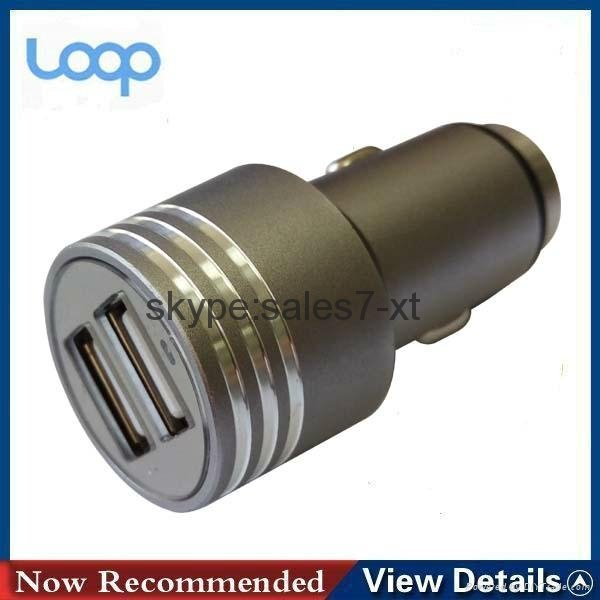 New design product with 3.4A aluminium alloy car charger for smartphone 2