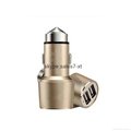 2015 Hot Sale Stainless Steel Car Charger for Car Safety Use 2