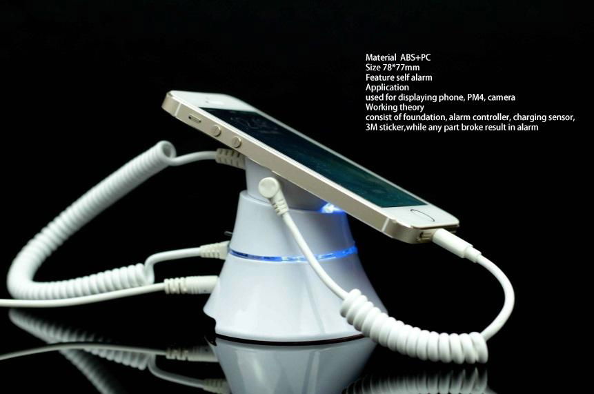 EAS mobile phone display holder security with alarm and charge