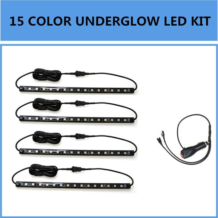 RGB Car Underglow Underbody LED Strip Light Accent Kits 2
