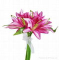 26cm high Lily bonquet flower for table