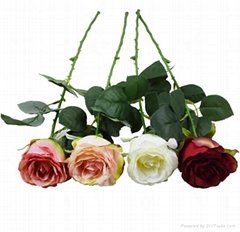 single stem wedding rose flower factory wholesale artificial flower rose