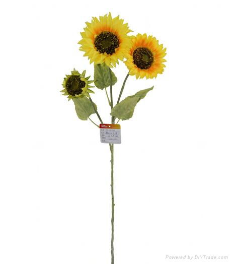 single stem sunflower, artificial flower for decoration  wholesale