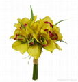 beautiful artificial bouquet for wedding decoration,silk orchid bush flower  1