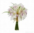 beautiful artificial bouquet for wedding decoration,silk orchid bush flower  2