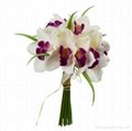 beautiful artificial bouquet for wedding decoration,silk orchid bush flower  3