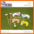 wooden animal croquet game