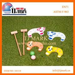 wooden animal croquet game