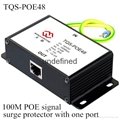 100M POE signal surge protector with one port 1